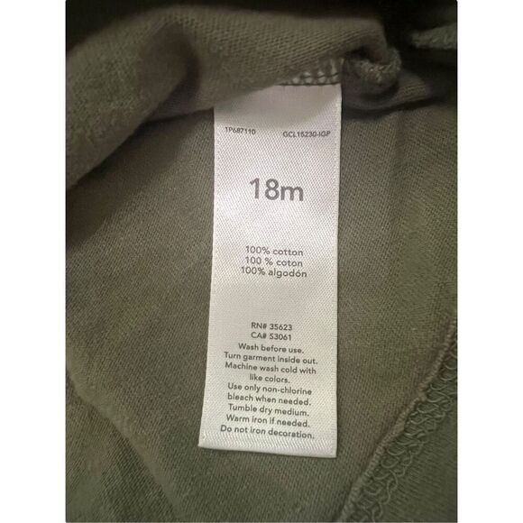 Carter's Baby Ruffle Blouse and Floral Pant Outfit Set 2 Pc Size 18 M Green Blue - Picture 5 of 6